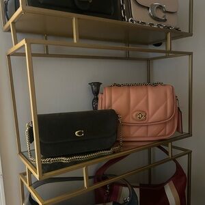 Coach suede green Brook flap bag & Pillow Madison large shoulder bag (2bags)